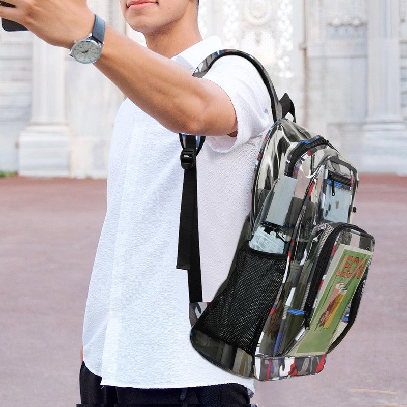 Clear Backpack Heavy Duty Clear Book Bag Large See through Backpack for College1