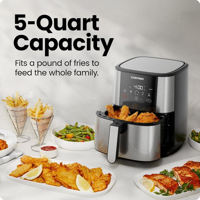 5Qt Turbofry Touch Air Fryer Large Family Size Digital Stainless Steel2