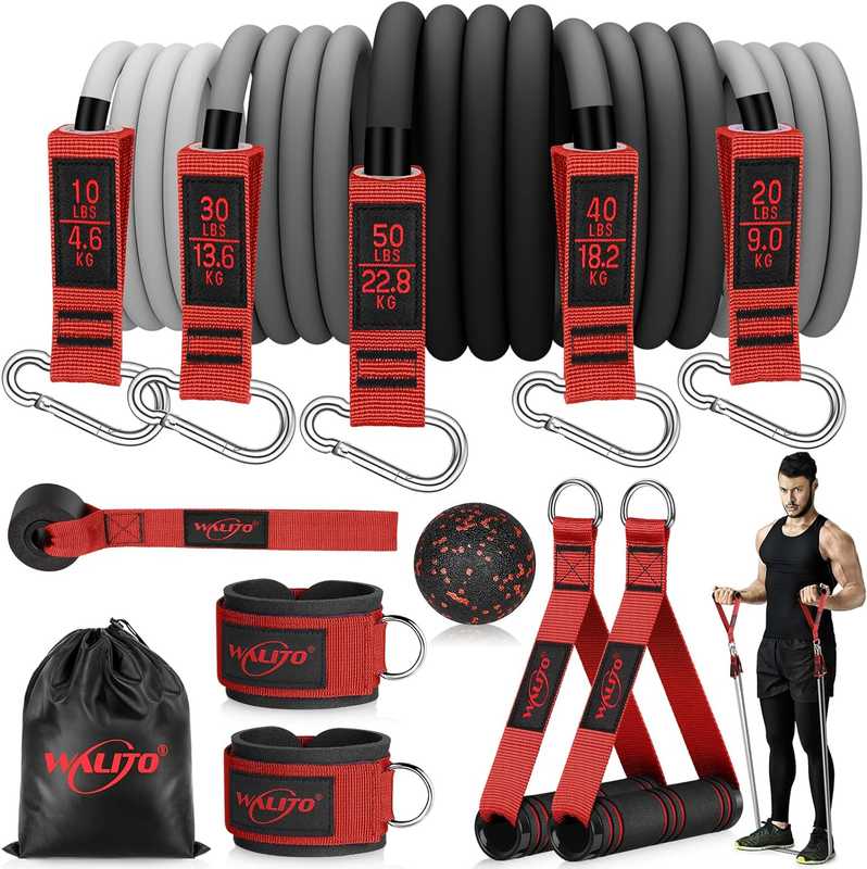 Resistance Bands Set w/ Handles Door Anchor Ankle Straps Home Gym Workout9