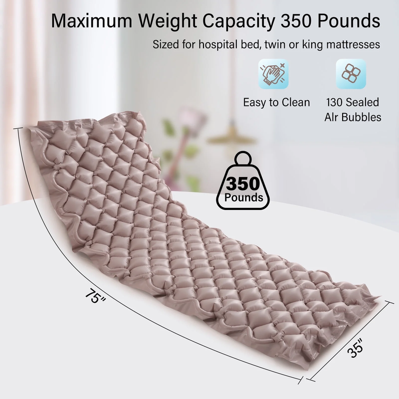 Alternating Air Pressure Mattress, Medical Relief Ulcer Bed Sores Pad Topper for1