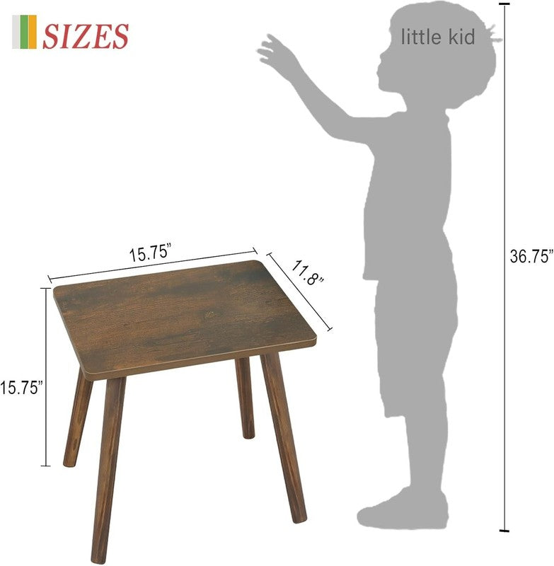 Small Wood Side Table End Table Rustic Brown Nightstand for Bedroom Office1