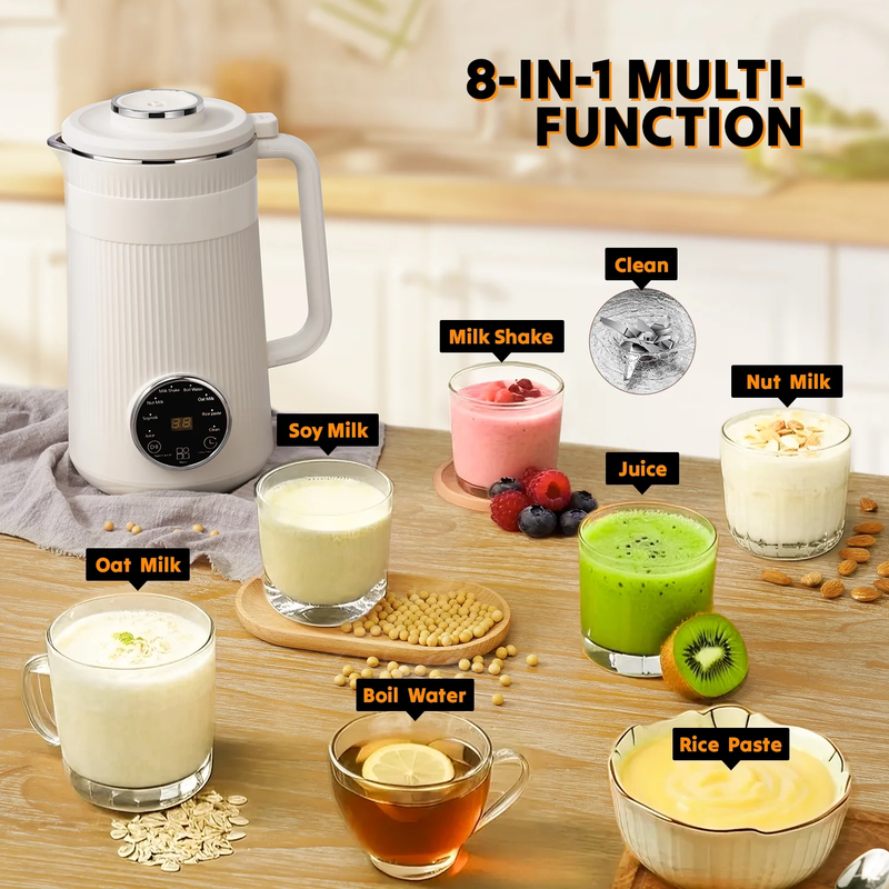 8 in 1 Nut Milk Maker Blender 32oz, Soy, Almond, Oat, Coconut, Plant Based3