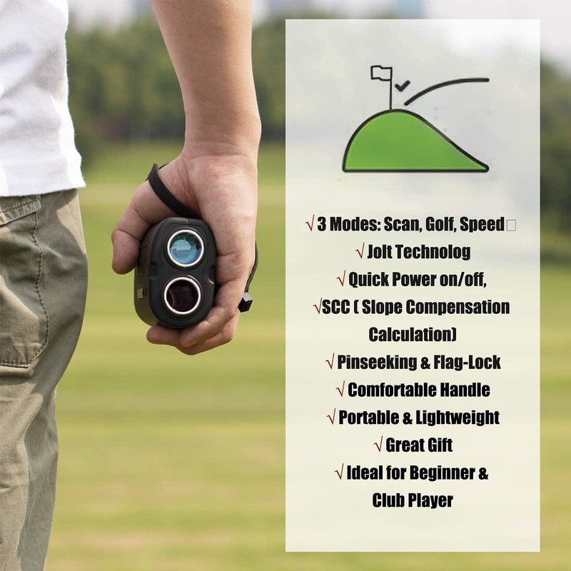 GS03 Laser Golf Rangefinder 1000/1200 Yds 6X Slope Pin Seeker Flag Lock6