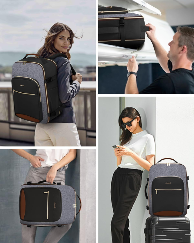 40L Travel Backpack Carry On TSA Approved 17in Laptop 3 Packing Cubes5