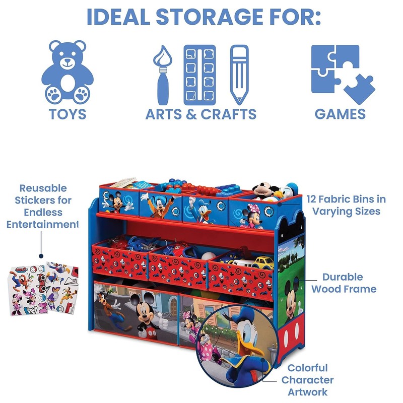 Mickey Mouse 9-Bin Toy Organizer Deluxe Storage Greenguard Gold Certified2