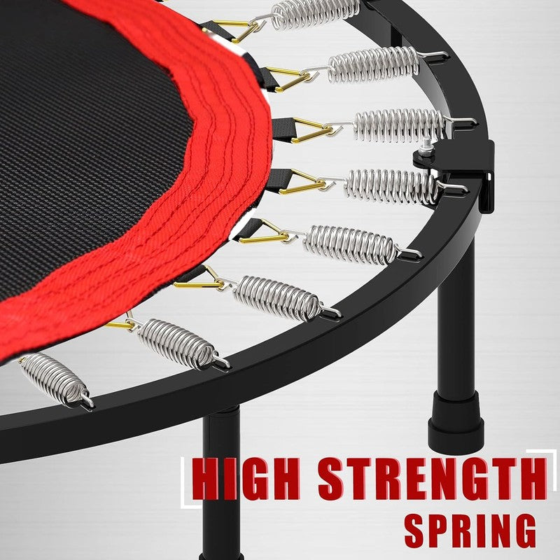 Folding Mini Rebounder Trampoline with Handle, 330Lbs Max Load, 40"-48"1