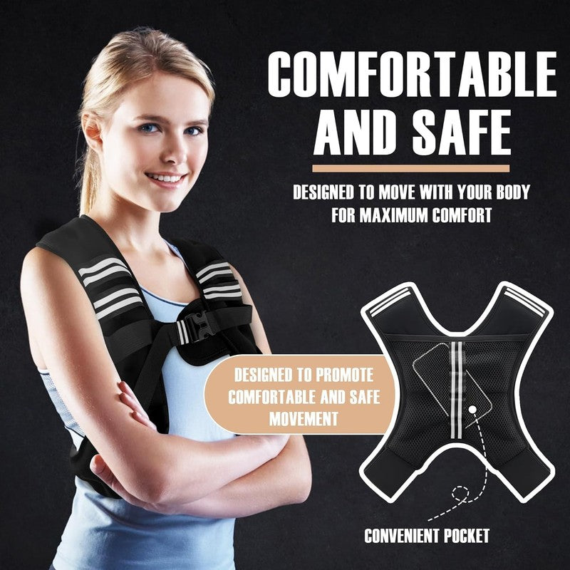 Weighted Vest 5 30Lbs for Men Women w/ Reflective Stripe for Workout Running1