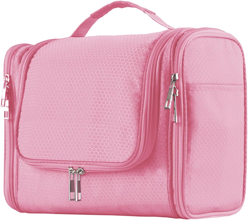 Large Hanging Toiletry Bag Travel Dopp Kit Water-Resistant Men & Women Pink7