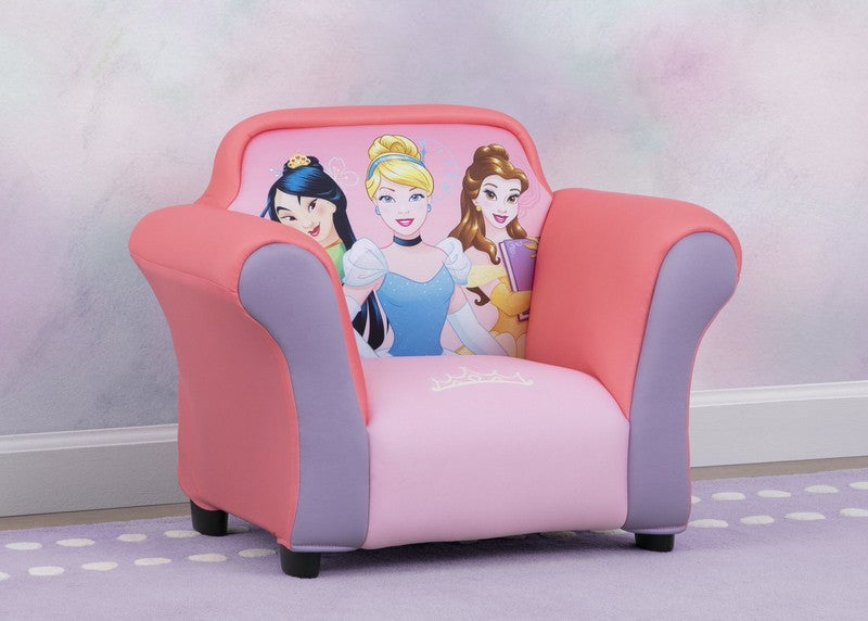 Princess Upholstered Chair with Sculpted Plastic Frame by , Pink1