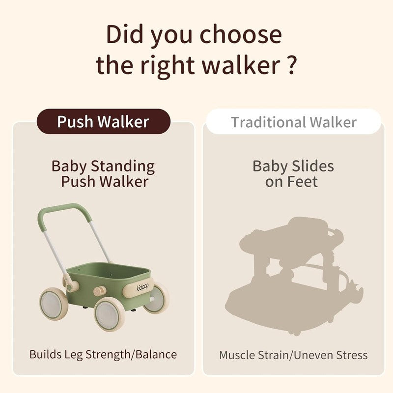 Toddler Push & Pull Wagon Walker 7mo 4yr Birthday Gift Green3