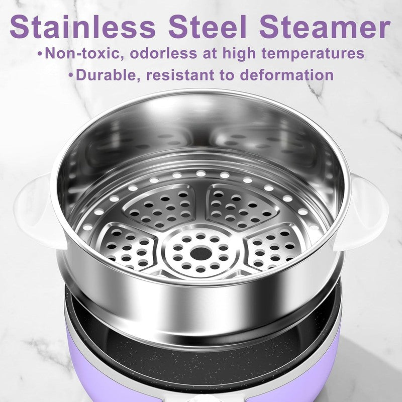 Electric Hot Pot 1.5L Steamer Non Stick Sauté Pan Noodle Cooker Power Control2
