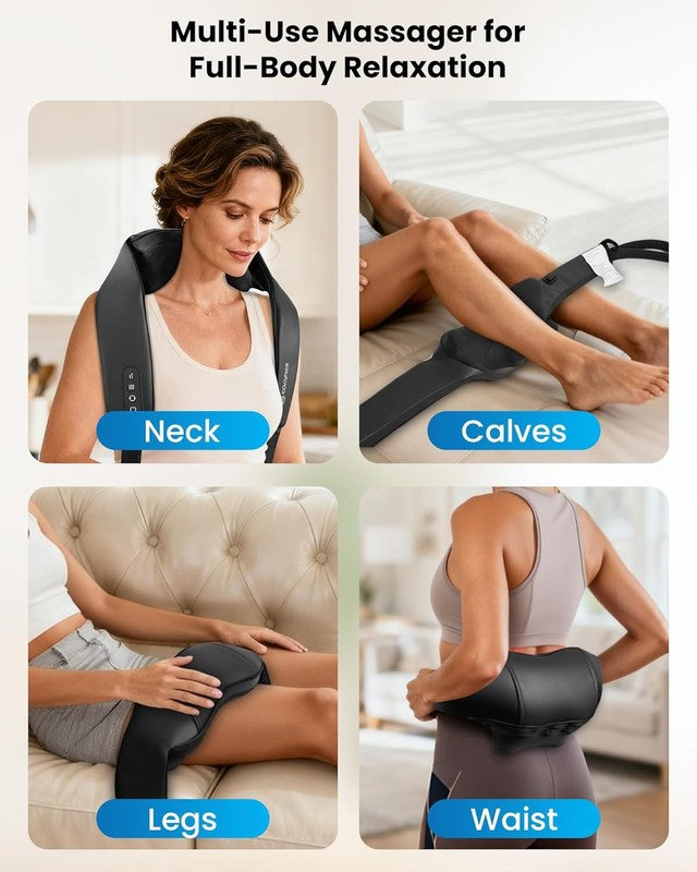 Cordless 4D Shiatsu Neck Massager w/ Heat Graphene Deep Tissue Pain Relief6