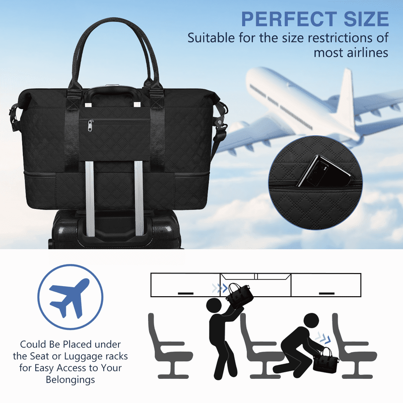 Weekender Bags for Women, Travel Duffel Bags with Shoe Compartment, Personal Ite5