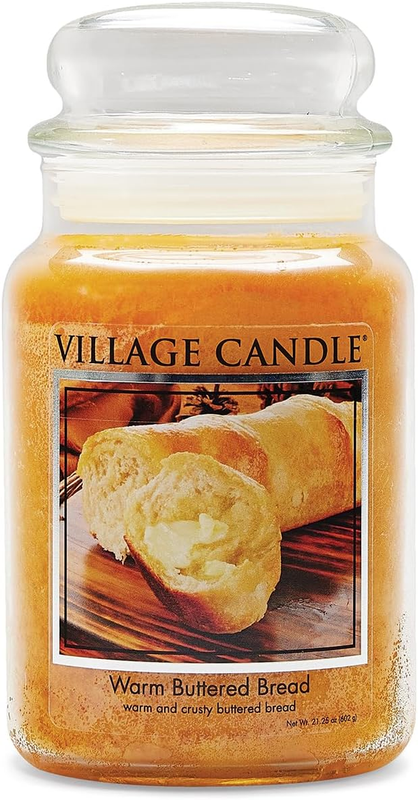Warm Buttered Bread Large Glass Apothecary Jar Scented Candle, 21.25 Oz, Brown10