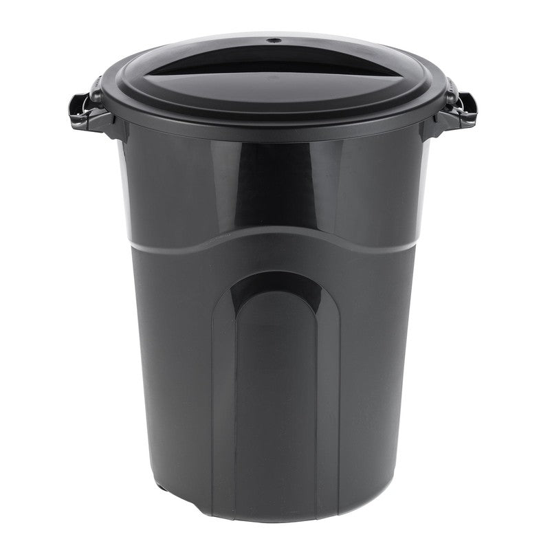 (2 Pack)  32 Gallon Heavy Duty Injection Molded Trash Can with Click Lock Lid5