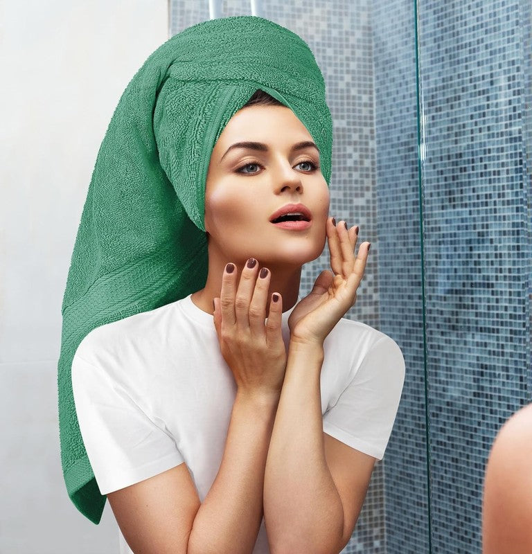 8 Piece Towel Set Hunter Green 100% Cotton 600 GSM Bath Hand Wash Towels3
