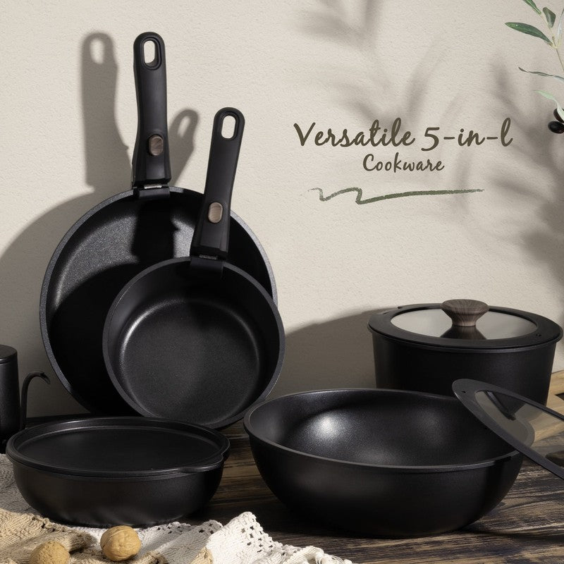20 Piece Pots and Pans Set, Nonstick Cookware Set with Detachable Handles, Oven 1