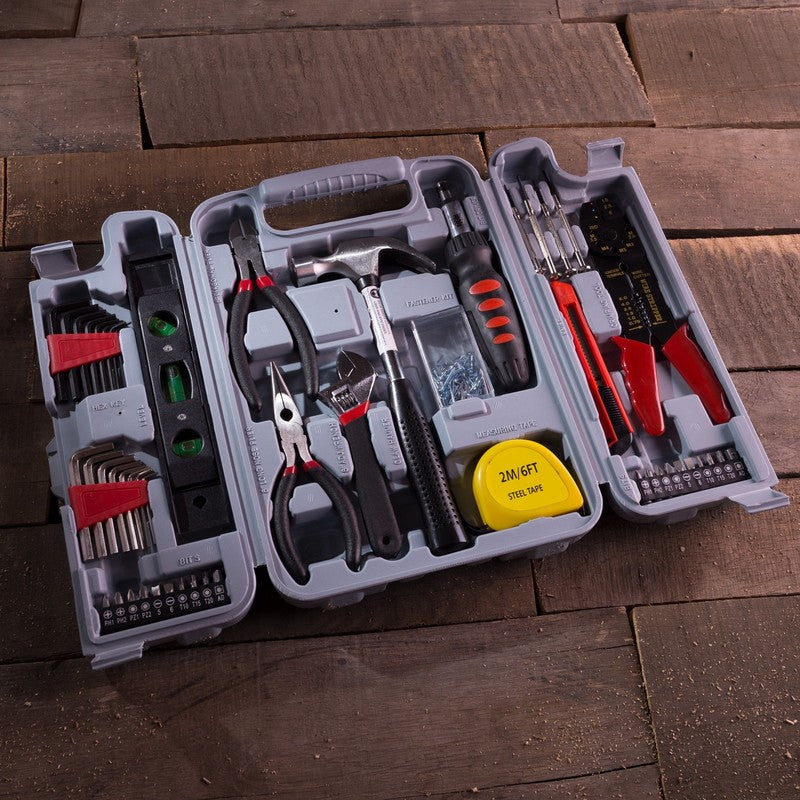 130PC Tool Set - Hand Tools for Home Improvement Projects (Gray)4