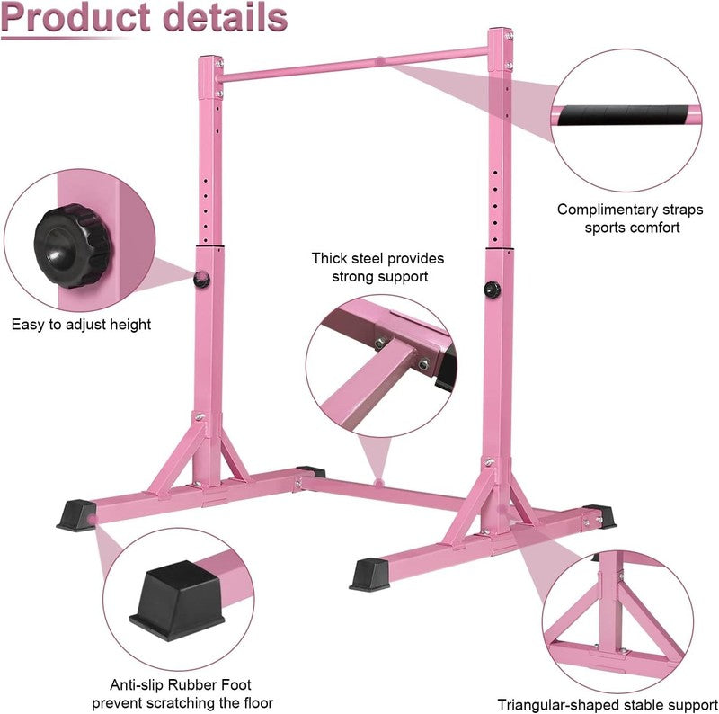 Kids Adjustable Gymnastics Bar Folding Horizontal Training Bar Home Use3