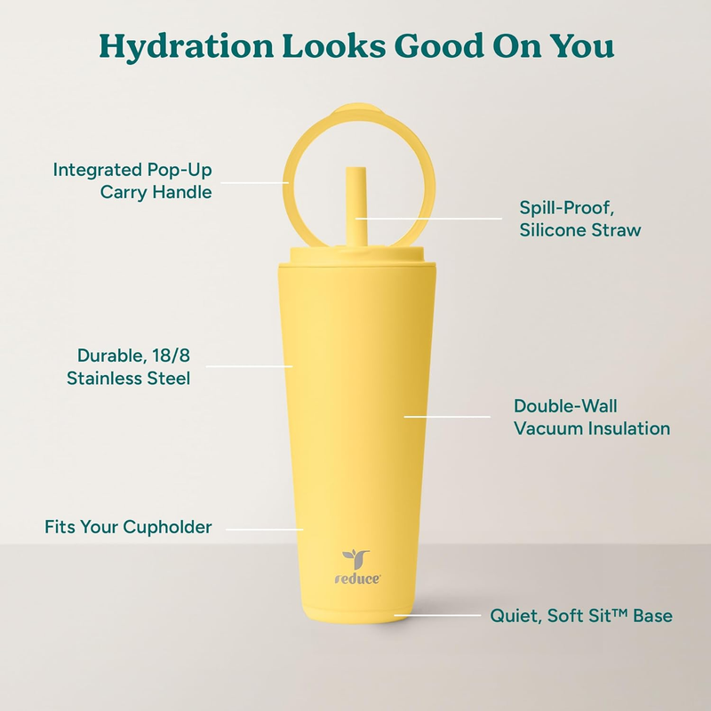 32oz Stainless Insulated Tumbler Spill Proof Flip Lid Cold 32H3