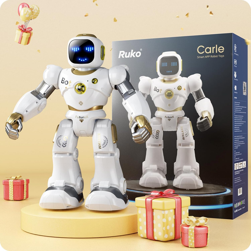 Gold Smart RC Robot for Kids Programmable Voice & App Control STEM Toy1