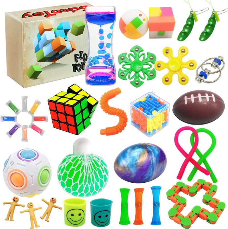 Fidget Toy Set 35pcs Sensory Stress Relief for Kids & Adults w/ Gift Box1