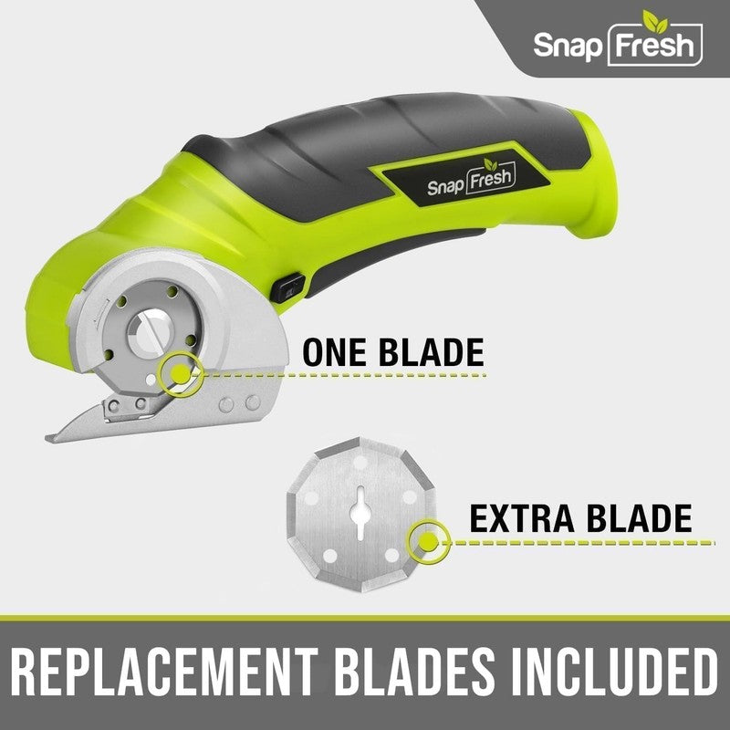 Cordless Electric Scissors - Mini Cutter for Cardboard, Carpet & More (Green)1
