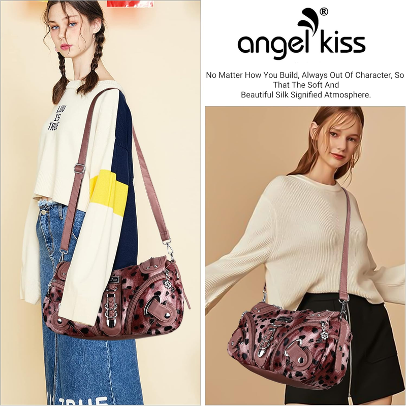 Angelkiss Women’s Large Hobo Satchel Shoulder Handbag Purse1