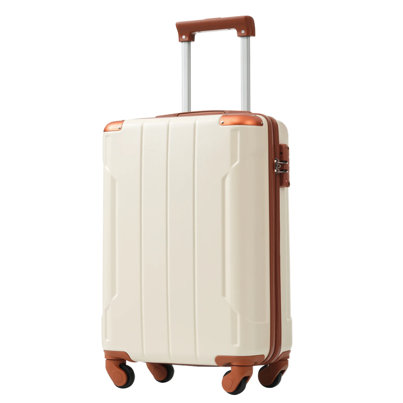 Carry on Luggage, Lightweight Durable ABS Suitcases with Double Wheels, Expandab0