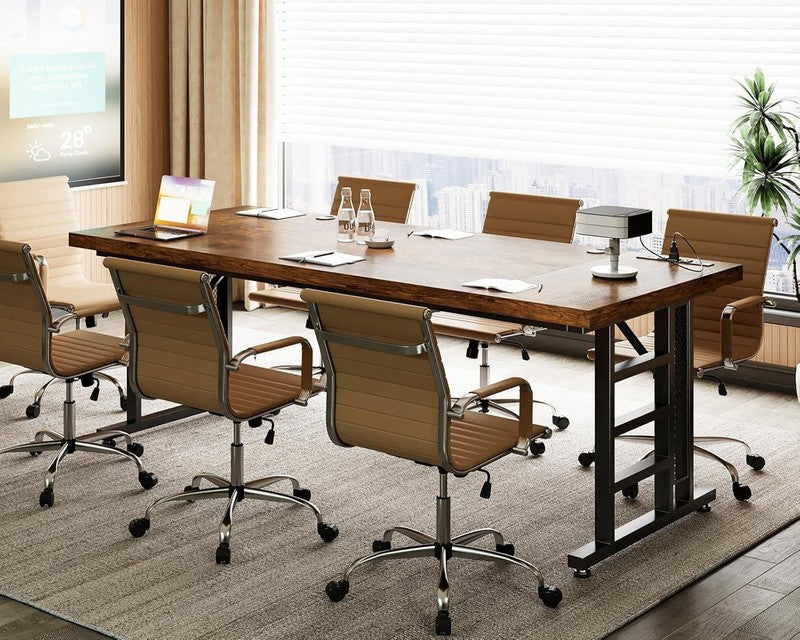 71" Executive Desk w/ USB Ports Large Modern Office Table Vintage5