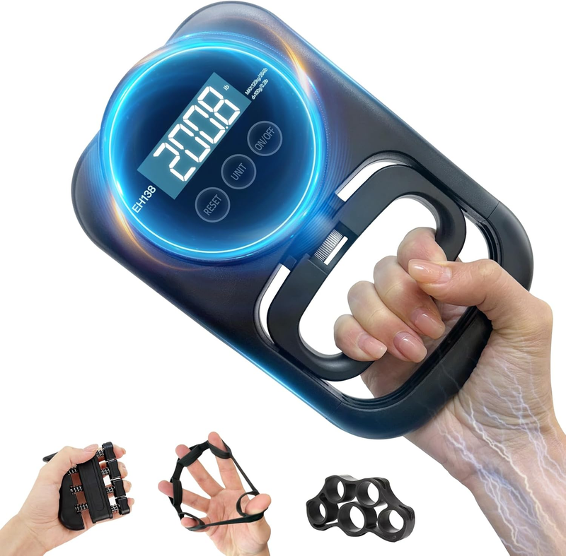 Hand Grip Strength Tester 265Lbs, LED Display, Grip Trainer for Home & Gym9