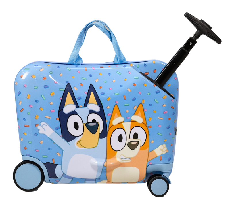 Kid'S  Bluey Bingo Character Ride on Scooter Hardside Luggage for Boys and Girls7