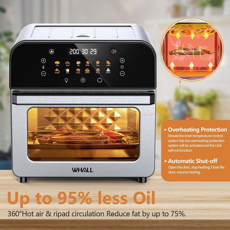 12QT Touchscreen Air Fryer Toaster Oven, 12 Pre Set Menus, Clear Window Less Oil5