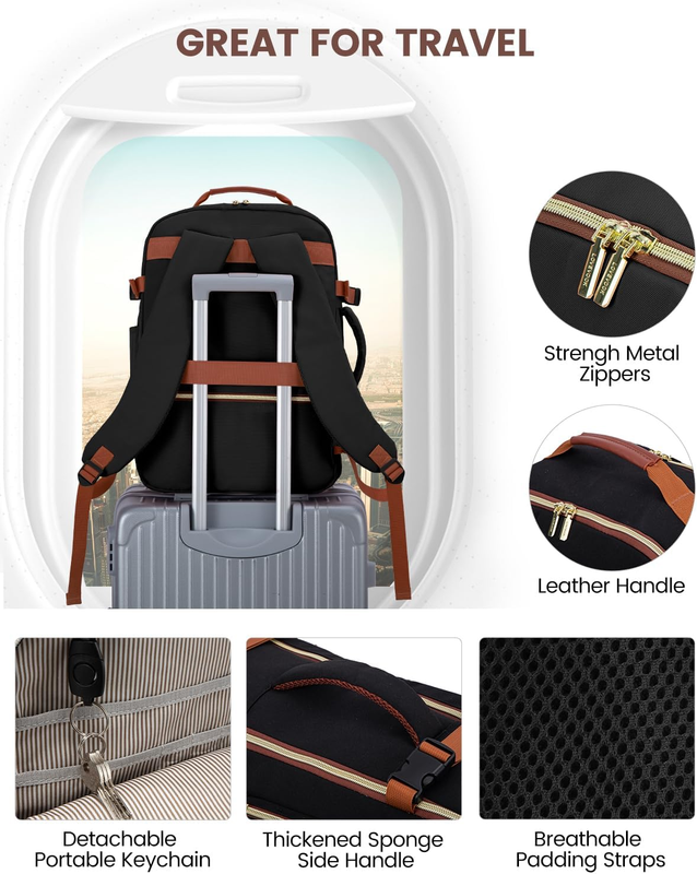 40L Travel Backpack Carry On TSA Approved 17in Laptop 3 Packing Cubes6