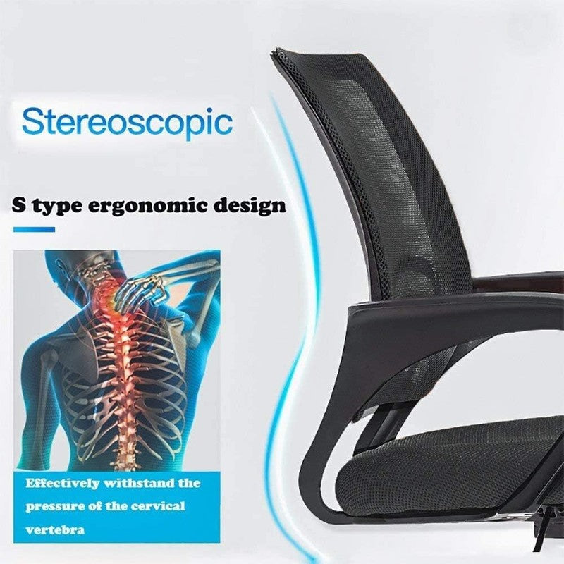 Home Office Rolling Desk Chair Black2