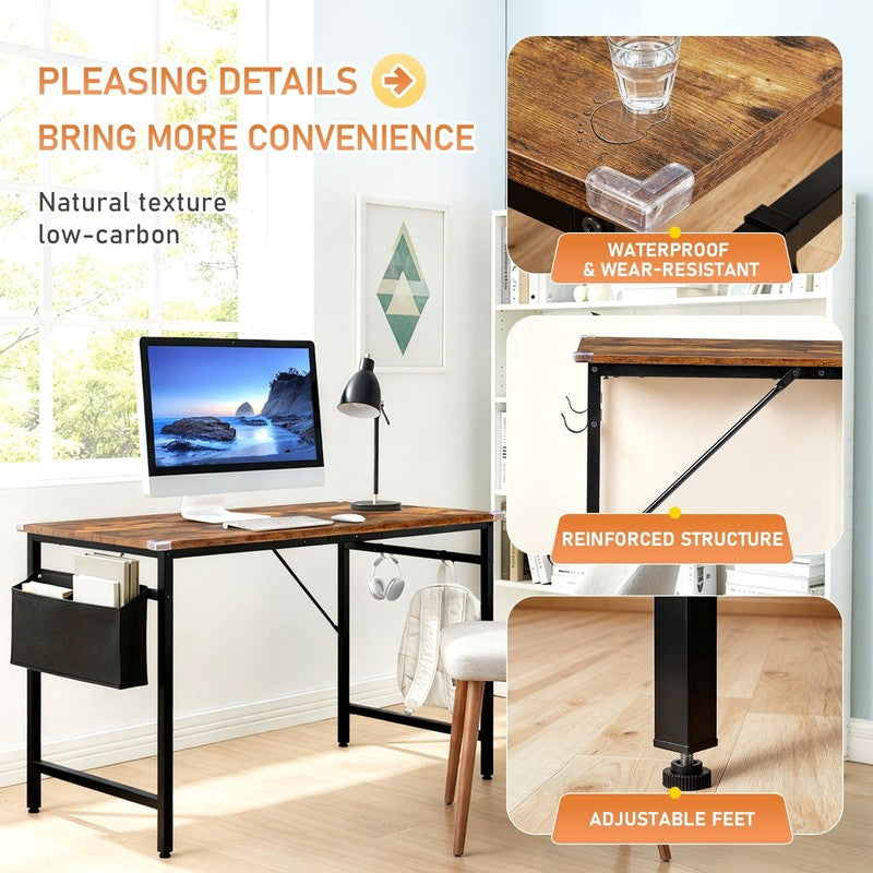 47" Wood Computer Gaming Desk PC Laptop Study Table Workstation Home Office Furn4
