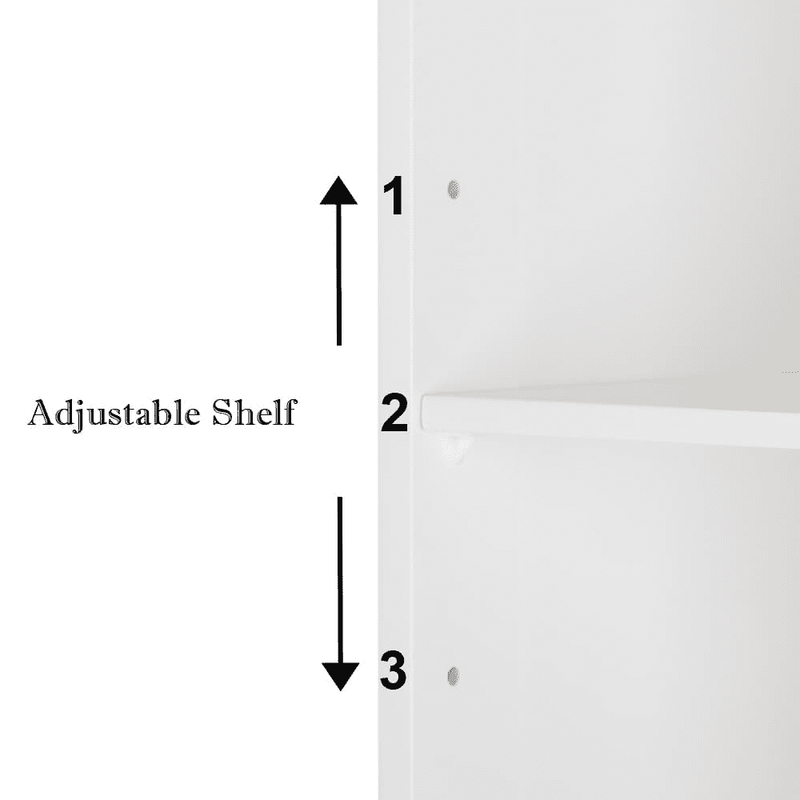 Bathroom Floor Cabinet with Door and 4 Drawers, Freestanding Storage Cabinet for5