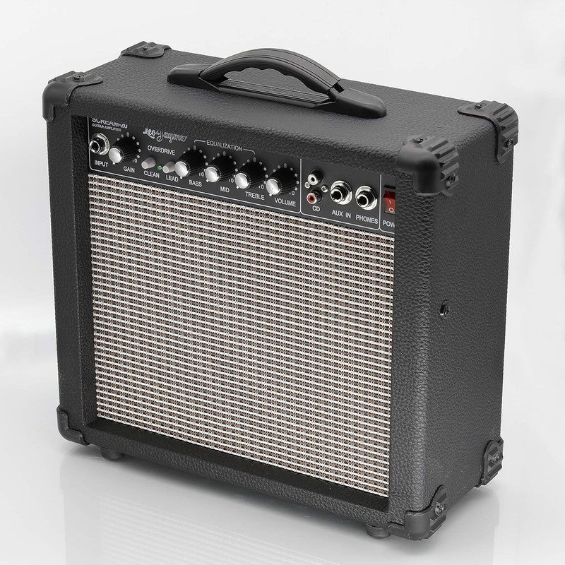 20W Guitar Amp Clean/Distortion 3 Band EQ CD Input Studio Practice Black4