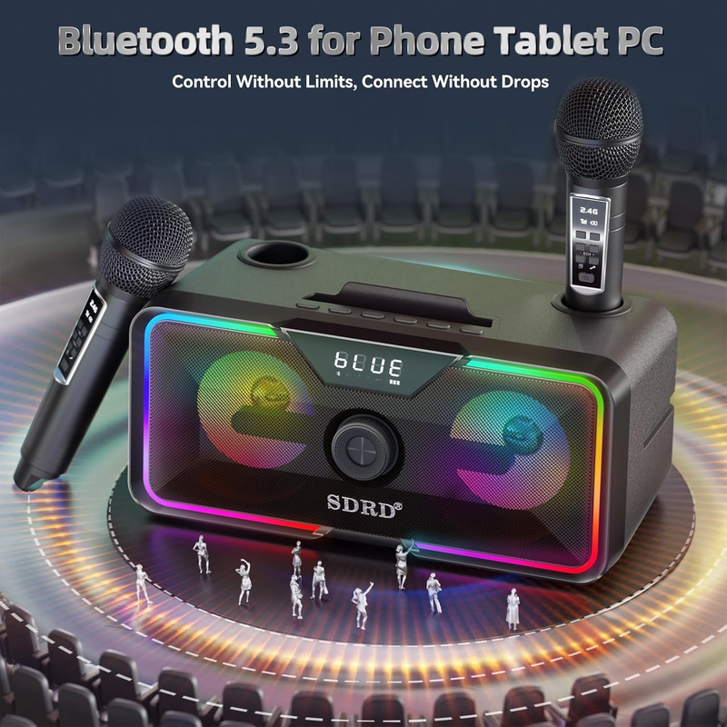 215 Bluetooth Karaoke Machine for Adult Kid with Storage and Charging Station, P2