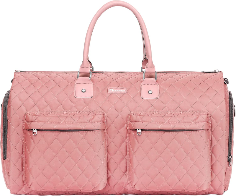 Womens 2in1 Garment Duffle Bag Pink Waterproof Hanging Suit Travel Carry9