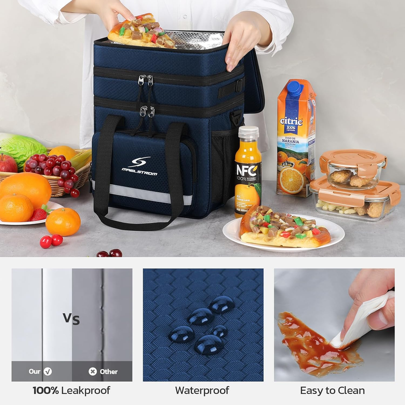 Insulated Lunch Bag Men Women Leakproof Cooler Lunch Box  Bag Portable Cooler1