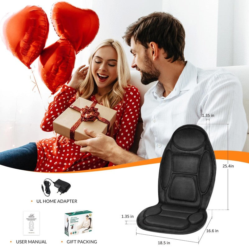 Back Massager with Heat, Soothing Memory Foam Massage Chair Pad for Home Use, Gi5