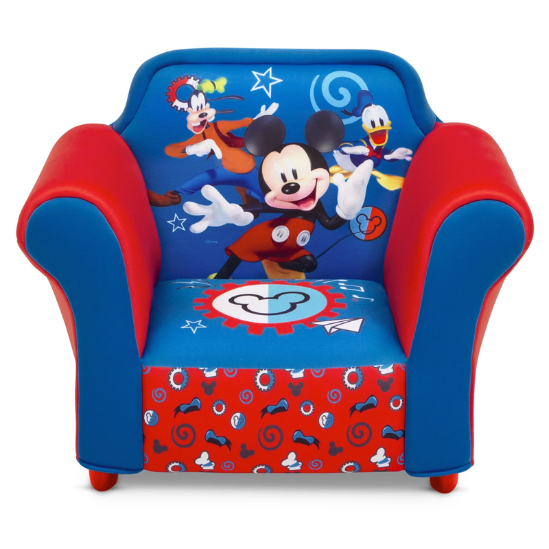 Mickey Mouse Kids Upholstered Chair with Sculpted Plastic Frame by0