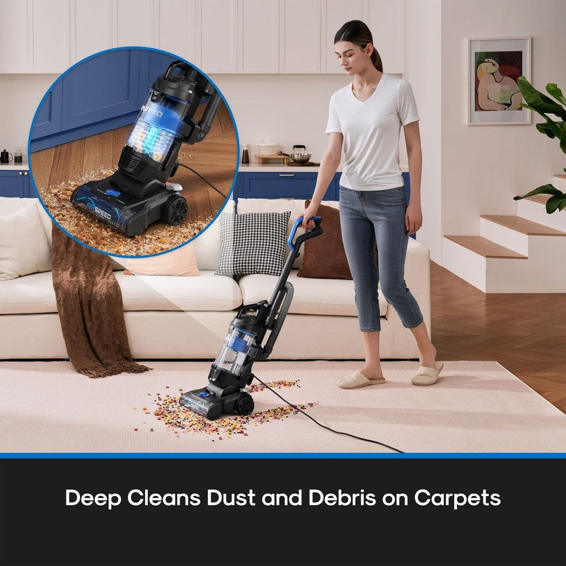 Airspeed plus Upright Vacuum, Compact, Extended Reach, Quick Release Handle, Bla2