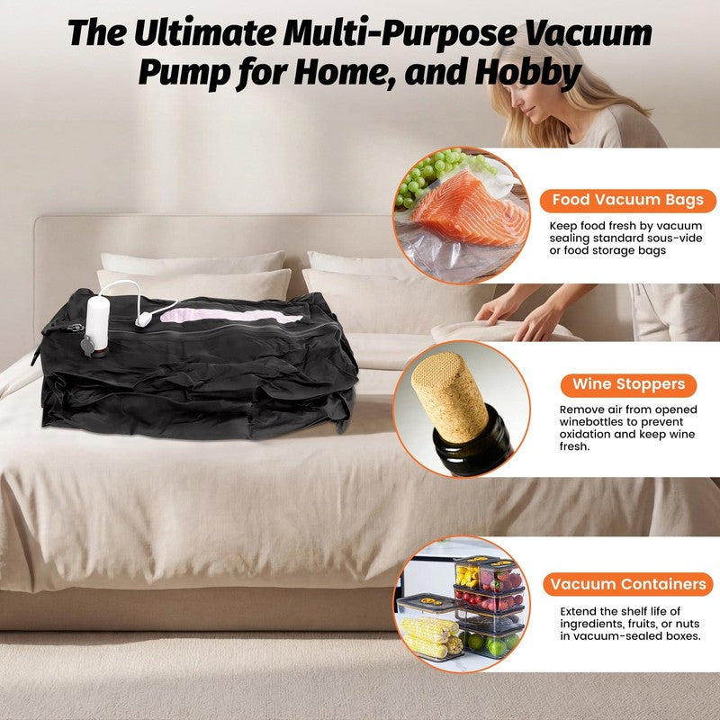 Lafati 2-Pack Vacuum Storage Bags for Travel with USB Pump, 29L Each, IP67 Water3
