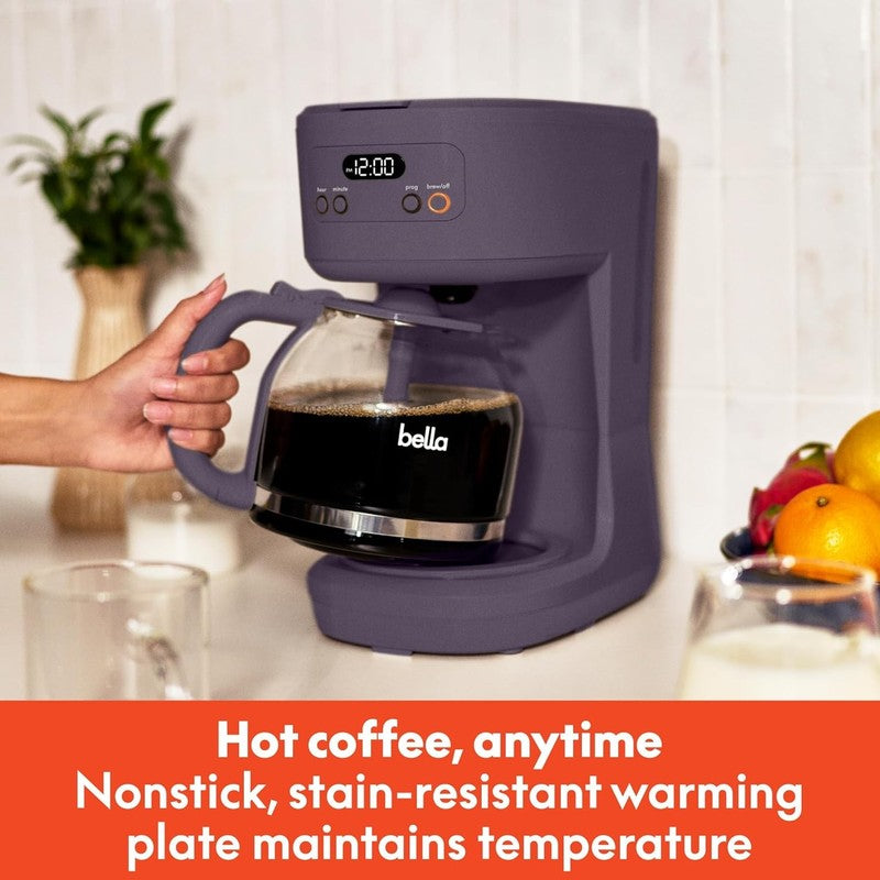 12 Cup Programmable Coffee Maker LCD Auto Shutoff 900W Plum2