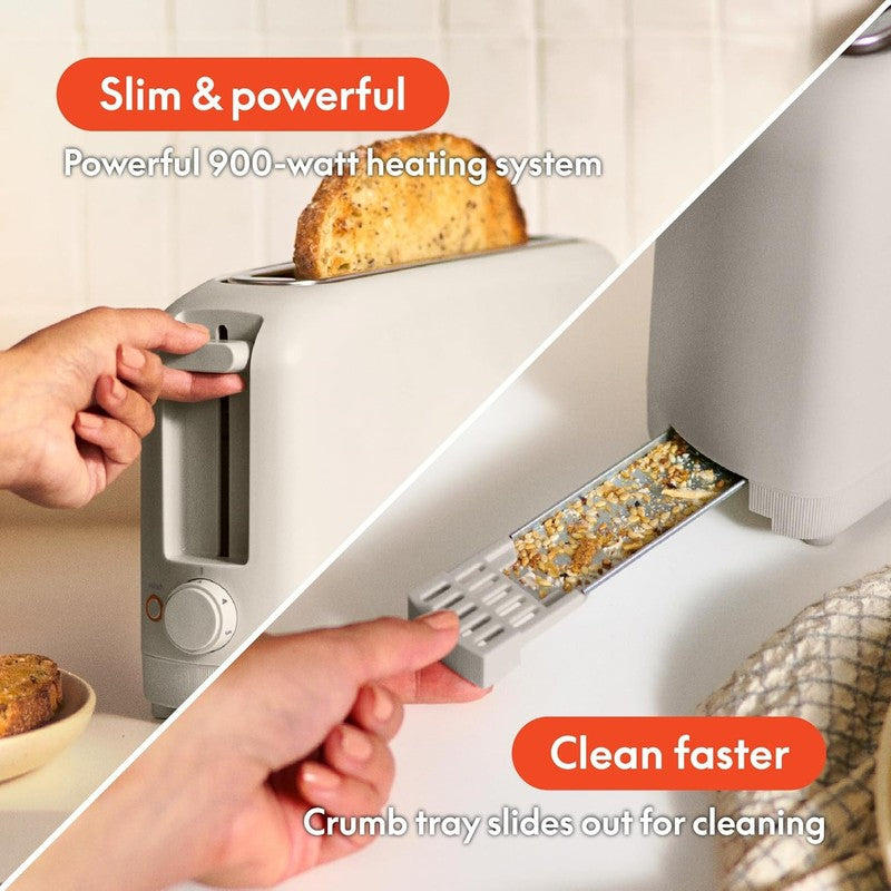 2 Slice Slim Toaster, Fits-Anywhere Kitchenware, 6 Setting Shade Control with R5