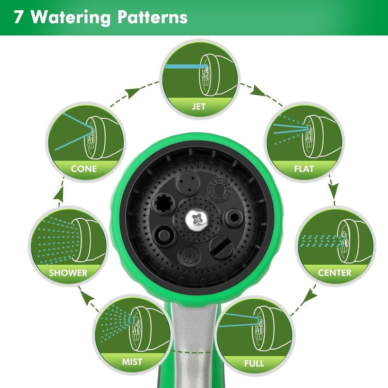 Heavy Duty Metal Watering Wand with 7 Spray Patterns and 180° Swivel Head4