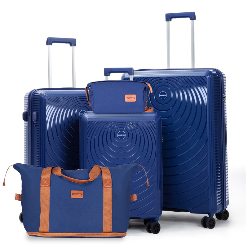 5 Piece Luggage Set Hardside Spinner Suitcase 20 24 28 Inch TSA Lock Airline0