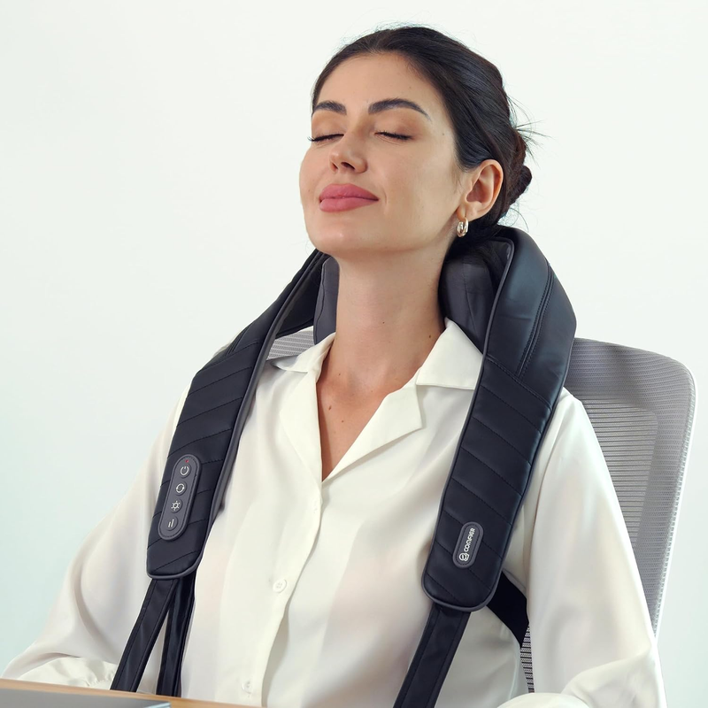 Cordless Neck Shoulder Massager w/ Heat 4D Shiatsu Deep Tissue Massage5